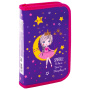 Пенал ПИФАГОР, 1 отделение, ламинированный картон, 19х11 см, "MOON PRINCESS", 229149 - Пеналы каркасные