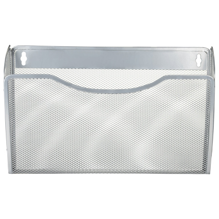 Лотки для бумаг настенные 3 штуки формат А4 BRAUBERG "Germanium", серебристый, 231975 - Лотки настенные металлические
