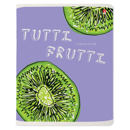 Тетрадь А5 96 л. АЛЬТ скоба, клетка, гибридный лак, "Fresh & Fruity" (5 видов), 7-96-1159 - Тетради более 60 листов