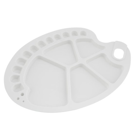 Палитра овальная пластиковая 17 ячеек "Сонет", 34*25 см - Палитры пластиковые