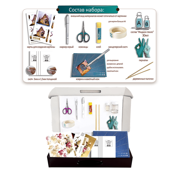 Набор папертоль “Нежные пионы” - Папертоль