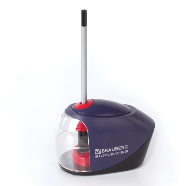 Точилка электрическая BRAUBERG "Delta", питание от 4 батареек АА, спиралевидное лезвие, 228421 - Точилки электрические