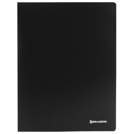 Папка на 2 кольцах BRAUBERG "Office", 25 мм, черная, до 170 листов, 0,5 мм, 227495 - Папки на кольцах