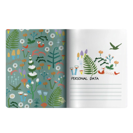 Тетрадь ЕВРО А5 40 л. BRUNO VISCONTI сшивка, клетка, Soft Touch, бежевая бумага 70 г/м, "FOX", 7-40-001/20 - Тетради 40-48 листов