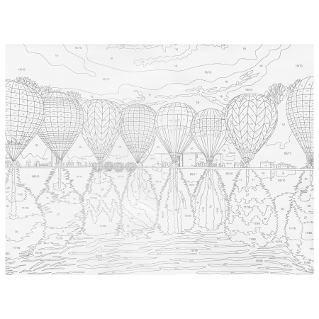 Картина по номерам А3, ОСТРОВ СОКРОВИЩ "НОЧНОЙ ПОЛЕТ", С АКРИЛОВЫМИ КРАСКАМИ, картон, кисть, 661634 - Картины по номерам