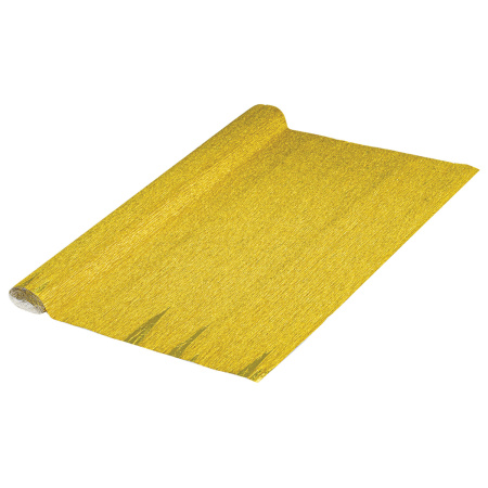 Бумага гофрированная/креповая (ИТАЛИЯ) 140 г/м2, 50х250 см, желтое золото (911), BRAUBERG FIORE, 112600 - Цветная бумага