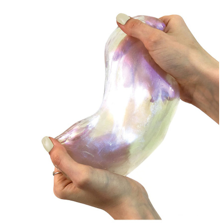 Слайм (лизун) "Slime Ninja Северное сияние", с блестками, 130 г, ВОЛШЕБНЫЙ МИР, S130-3 - Игрушки релаксирующие