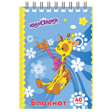 Блокнот МАЛЫЙ ФОРМАТ А7 75х105 мм, 40 л., гребень, картон, клетка, ЮНЛАНДИЯ, "МУЛЬТЯШКИ", 129860 - Блокноты