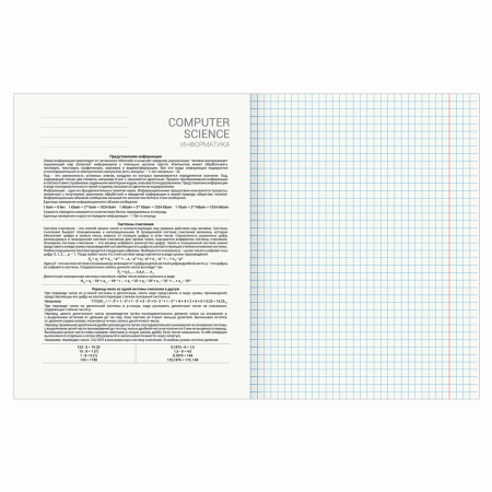 Тетрадь предметная "КЛАССИКА NATURE" 48 л., обложка картон, ИНФОРМАТИКА, клетка, BRAUBERG, 404586 - Тетради предметные