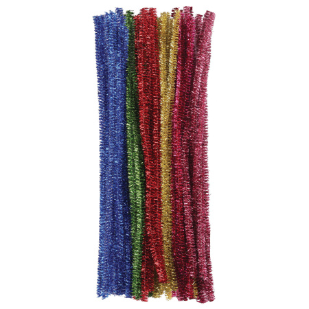Проволока синельная для творчества "Блестящая", 6 цв., 30 шт., 0,9х30 см, ОСТРОВ СОКРОВИЩ, 661532 - Проволока синельная (пушистая)
