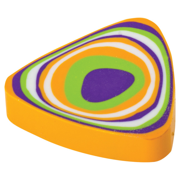 Ластик ПИФАГОР "Дельта", 31х31х7 мм, ассорти, треугольный, 223616 - Ластики классические