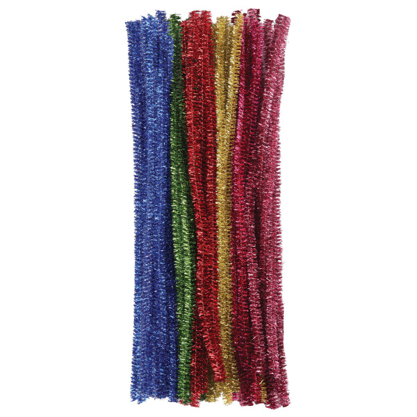 Проволока синельная для творчества "Блестящая", 6 цв., 30 шт., 0,9х30 см, ОСТРОВ СОКРОВИЩ, 661532 - Проволока синельная (пушистая)