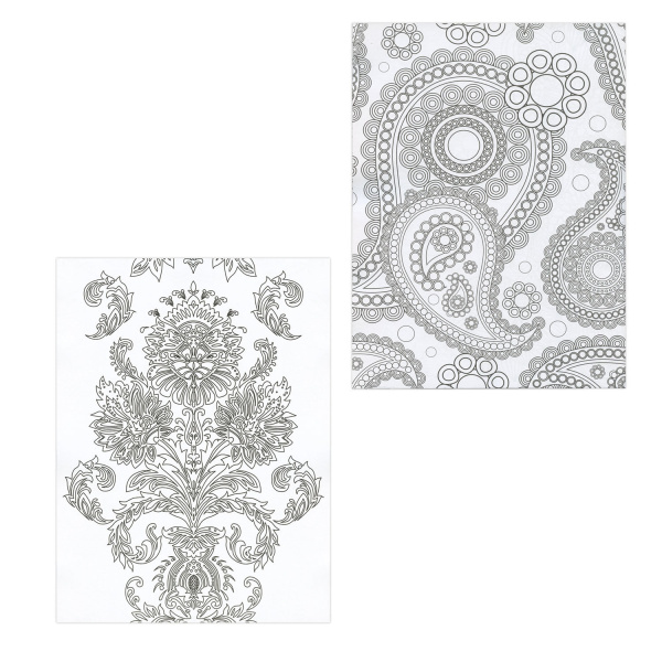 Раскраска-антистресс, 48 рисунков, 24 листа, 210х290 мм, 120 г/м2, скоба, 1 шт, BRAUBERG - Раскраски-антистресс