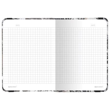 Блокнот с резинкой в клетку 96 л., МАЛЫЙ ФОРМАТ А6 (102х148 мм), твердая обложка, BRAUBERG, "Часы", 113737 - Блокноты в книжном переплете