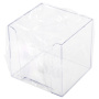 Подставка для бумажного блока BRAUBERG CLASSIC пластиковая, 90х90х90 мм, прозрачная, 238092, ПЛ41 - Подставки канцелярские без наполнения