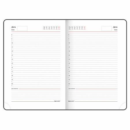 Ежедневник недатированный B6 (127х186 мм), BRAUBERG VISTA, под кожу, твердый, срез фольга, 136 л., "Flowers", 112109 - Ежедневники с покрытием "под кожу и ткань"