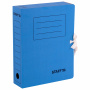 Папка архивная с завязками А4 (325х250 мм), 75 мм, до 700 листов, микрогофрокартон, СИНЯЯ, STAFF, 128870 - Накопители документов