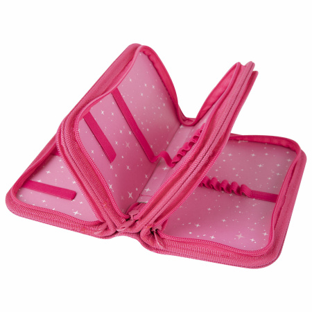 Пенал ЮНЛАНДИЯ, 3 отделения, полиэстер, 19х11 см, "Funny trip", 271029 - Пеналы каркасные