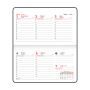 Еженедельник датированный 2024 МАЛЫЙ ФОРМАТ 95х155 мм А6, BRAUBERG "Select", балакрон, синий, 115047 - Еженедельники
