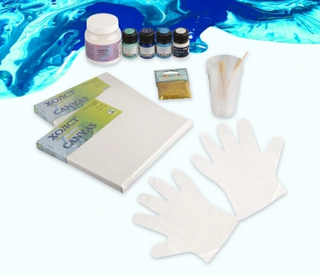 Набор для творчества Decola Флюид Арт - "Море" - Акриловые краски художественные в наборах