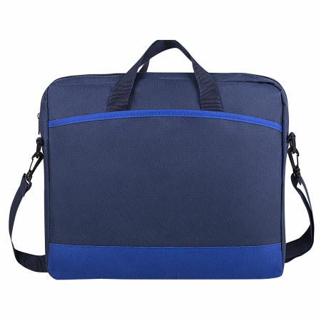 Сумка для документов STAFF "Manager" на молнии с карманом, полиэстер, синий, 37х32х5 см, 228346 - Сумки для документов