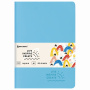 Тетрадь 48 л. в клетку обложка кожзам SoftTouch, сшивка, A5 (147х210мм), ГОЛУБОЙ, BRAUBERG RAINBOW, 403880 - Тетради 40-48 листов