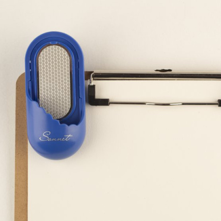 Точилка-наждак с зажимом "Сонет", 9,5х3,8 см, синяя - Точилки