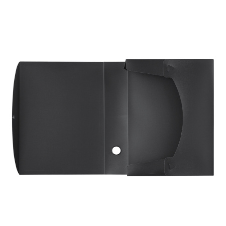 Короб архивный (330х245 мм), 70 мм, пластик, разборный, до 750 листов, черный, 0,7 мм, STAFF, 237275 - Короба и архивные системы пластиковые