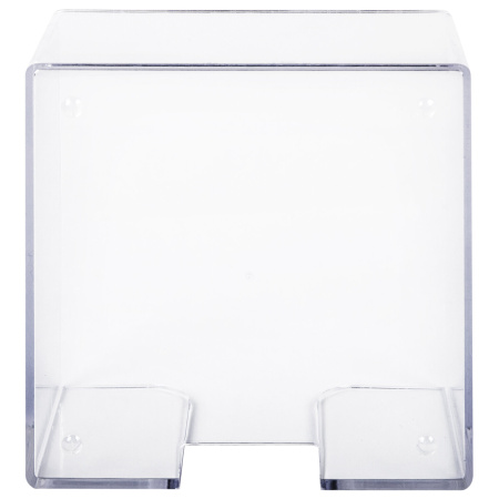 Подставка для бумажного блока BRAUBERG CLASSIC пластиковая, 90х90х50 мм, прозрачная, 238091, ПЛ61 - Подставки канцелярские без наполнения