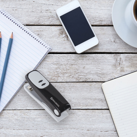 Степлер №24/6, 26/6 BRAUBERG "Germanium", до 20 листов, черный, ГАРАНТИЯ 5 ЛЕТ, 226580 - Степлеры настольные