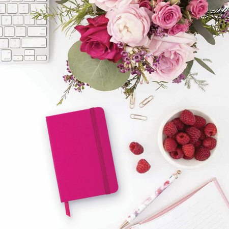 Блокнот МАЛЫЙ ФОРМАТ (93х142 мм) А6, BRAUBERG ULTRA, балакрон, 80 г/м2, 96 л., линия, розовый, 113059 - Бизнес-блокноты и бизнес-тетради