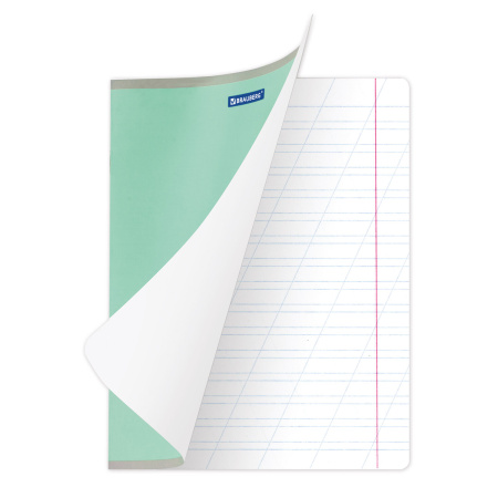 Тетради 12 л. КОМПЛЕКТ 20 шт. BRAUBERG "КЛАССИКА NEW", косая линия, обложка картон, ЗЕЛЕНАЯ, 880050 - Тетради 12-24 листов