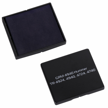 Подушка сменная 40х40 мм, синяя, для GRM 4940_4924, TRODAT 4940, 4924, 4724, 4740, 172768012 - Подушки штемпельные сменные