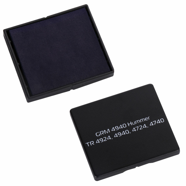 Подушка сменная 40х40 мм, синяя, для GRM 4940_4924, TRODAT 4940, 4924, 4724, 4740, 172768012 - Подушки штемпельные сменные