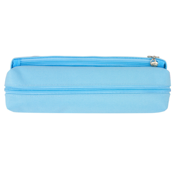Пенал-косметичка ЮНЛАНДИЯ, 2 отделения, мягкий, "Зайка", голубой, 20х7х9 см, 228987 - Пеналы мягкие