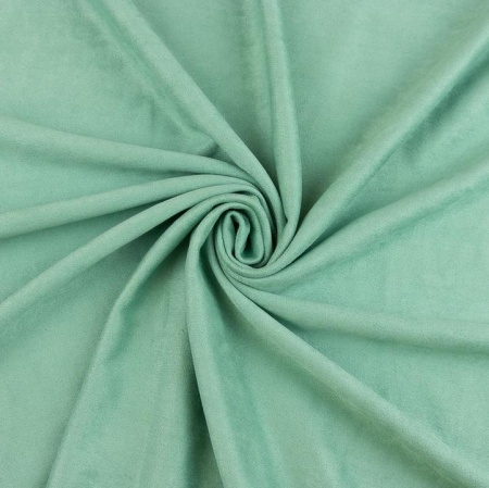 Двусторонняя (искусственная) замша цвет пыльно-зеленый, 33*70 см, плотность 330 гр (уцененный товар)