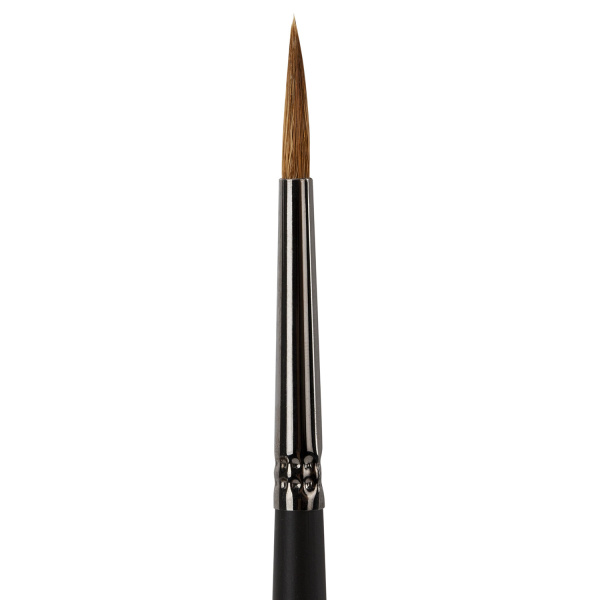 Кисть художественная проф. BRAUBERG ART CLASSIC, колонок, круглая, № 3, длинная ручка, 200924 - Кисти художественные из натурального волоса