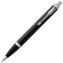 Ручка шариковая PARKER "IM Core Black Lacquer CT", черный глянцевый лак, детали хром, синяя, 1931665 - Ручки шариковые подарочные