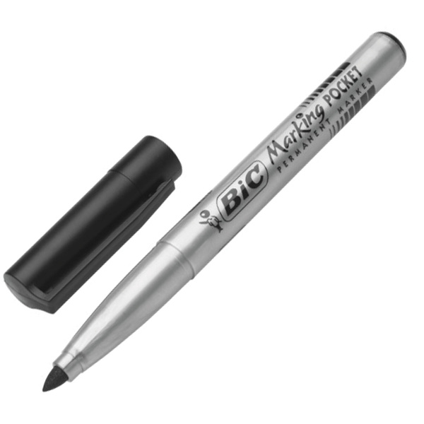 Маркер перманентный BIC "Marking Fine ECOlutions", ЧЕРНЫЙ, 1,1 мм, блистер, 8755921 - Маркеры перманентные