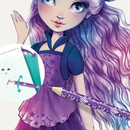 Серия Nebulia: Набор для разукрашивания для девочки "Неоновый скетчбук" - Наборы для рисования