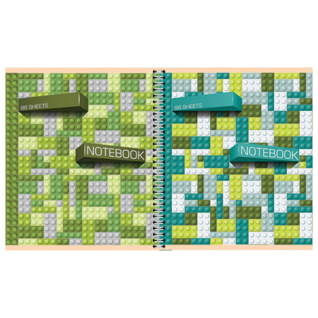 Тетрадь А5, 96 л., ПЗМБ, гребень, клетка/линия, TWIN лак, перевёртыш (4 обложки), "Легко!", 028541 - Тетради более 60 листов