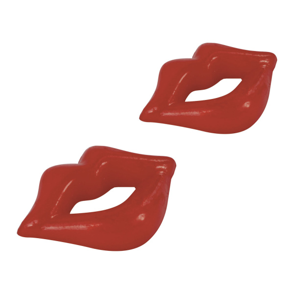 Ротики декоративные для творчества "Губки", 20х15 мм, 20 шт., красные, ОСТРОВ СОКРОВИЩ, 661339 - Носики и ротики для творчества