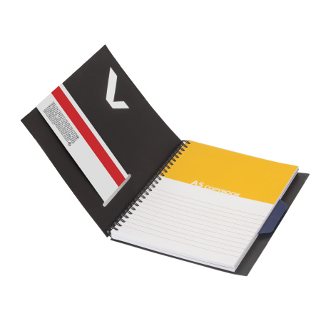 Тетрадь-блокнот 80 л., А5, 160х207 мм, BRAUBERG, клетка, гребень, обложка пластиковая, 1 разделитель, "Tag", 401800 - Тетради-блокноты