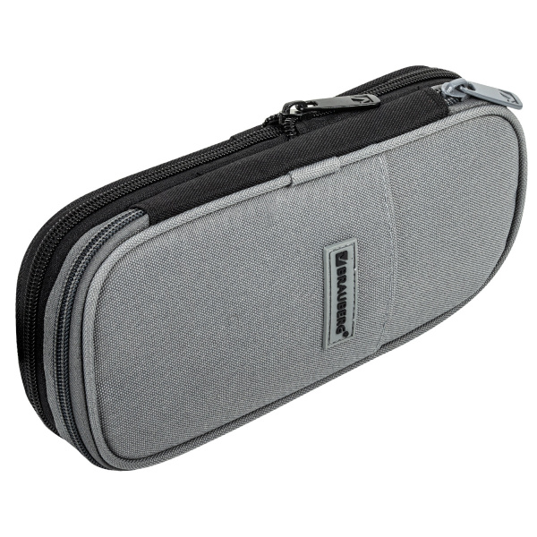 Пенал-трансформер BRAUBERG, полиэстер, 22х10х3 см, "Charcoal gray", 271561 - Пеналы мягкие