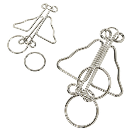 Головоломки металлические большие ЗОЛОТАЯ СКАЗКА, набор 6 штук, HIGH level, 664927 - Игрушки развивающие