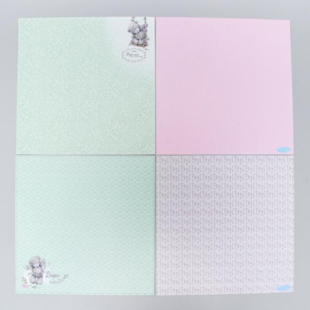 Набор бумаги для скрапбукинга Me to you "Мечта" в наборе 12 листов размером 30,5*30,5 см, плотность 180 г/м - Наборы бумаги