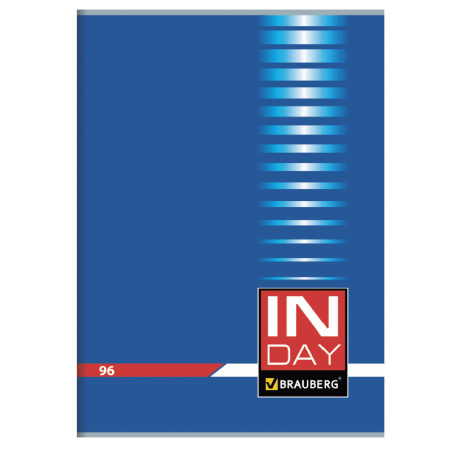Тетрадь А4, 96 л., BRAUBERG скоба, клетка, обложка картон, "INDAY", 400520 - Тетради формата А4