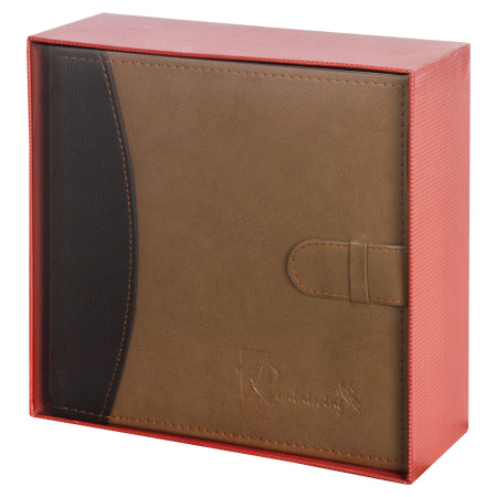 Фотоальбом BRAUBERG "Business style" на 300 фото 10х15 см, под кожу, бумажные страницы, бокс, 391183 - Фотоальбомы