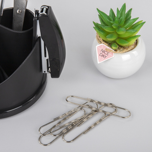 Скрепки большие 78 мм, BRAUBERG, никелированные, гофрированные, 50 шт., в картонной коробке, 270450 - Скрепки канцелярские