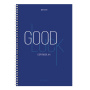 Тетрадь А4, 120 л., BRAUBERG, гребень, клетка, обложка твердая, "Good Luck", 404074 - Тетради формата А4